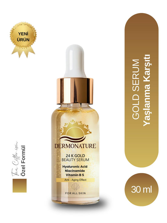 Anti-Aging Collagen Boost Serum with 24K Gold Particles and Hyaluronic Acid